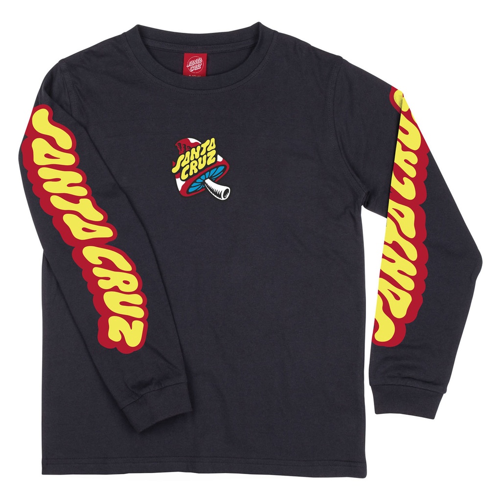 [SCA-YTL-0292] Youth Tee L/S Toadstool Dot (BLACK, S)