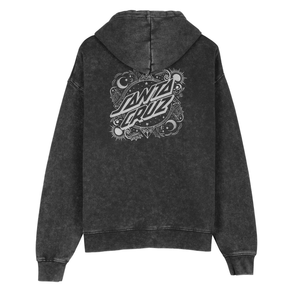 [SCA-WHD-0959] Women Hood Ornate Dot (BLACK ACID WASH, 6)
