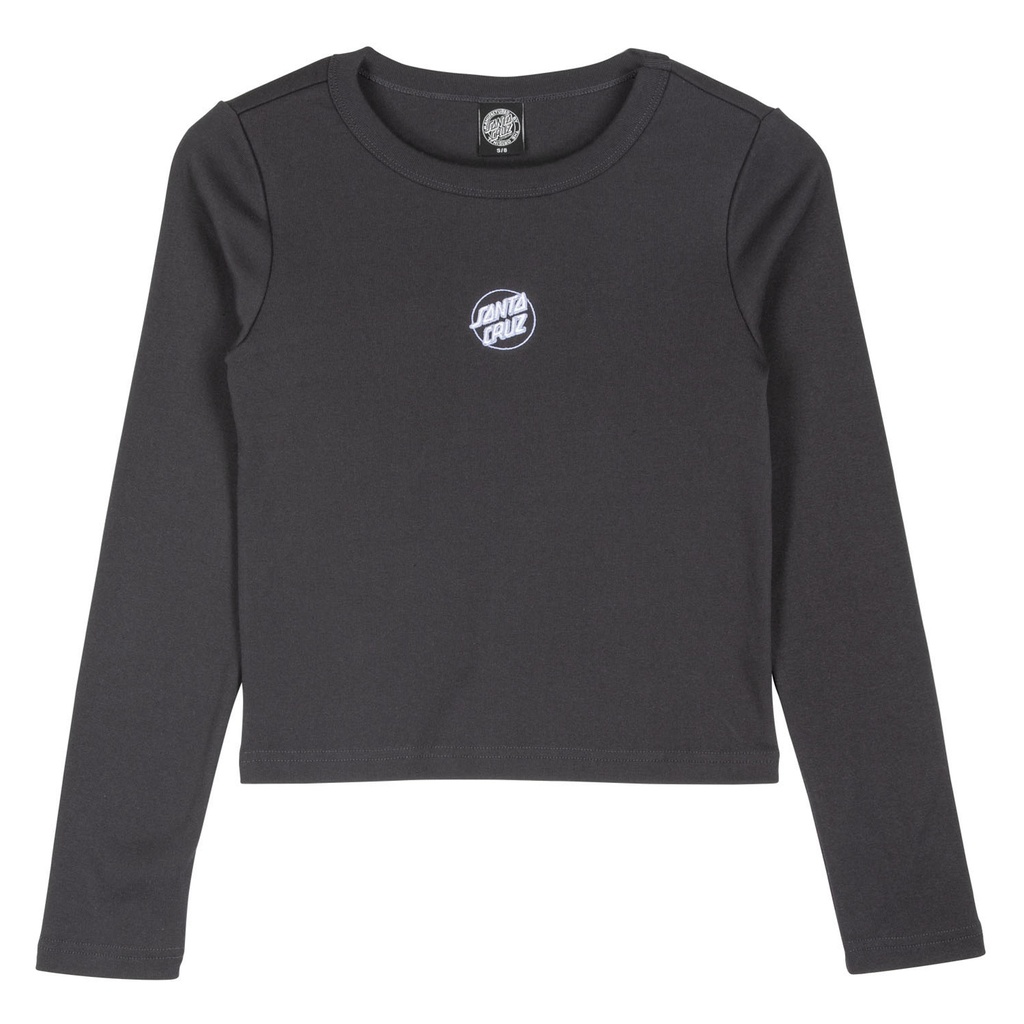 Women Tee L/S Partial Dot Emb