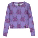 Women Top L/S Strip Digi Mesh Top