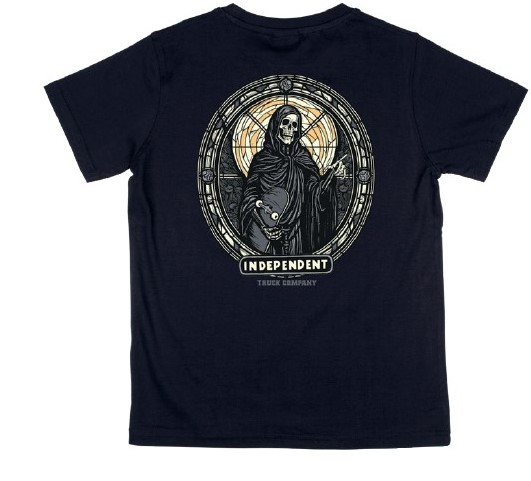 [INA-YTE-0496] YOUTH TEE ITC STAINED (Black)
