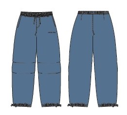 Women Pant Strip Parachute