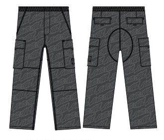 [SCA-PNT-1327] Pant Trooper Cargo Pant (Black Creep Repeat, M)