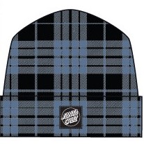 [SCA-BNE-9520] BEANIE OPUS DOT CHECK Black/Dusty Blue Check