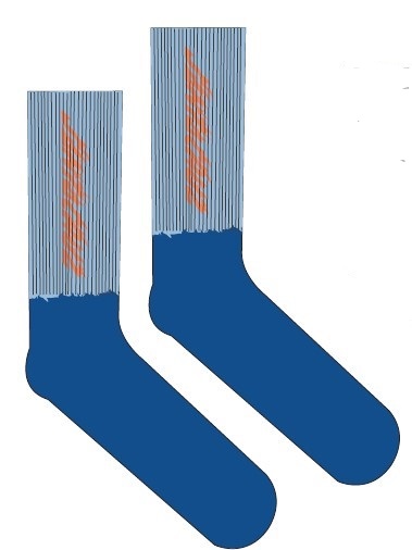 Sock Flame Strip Dip Dye
