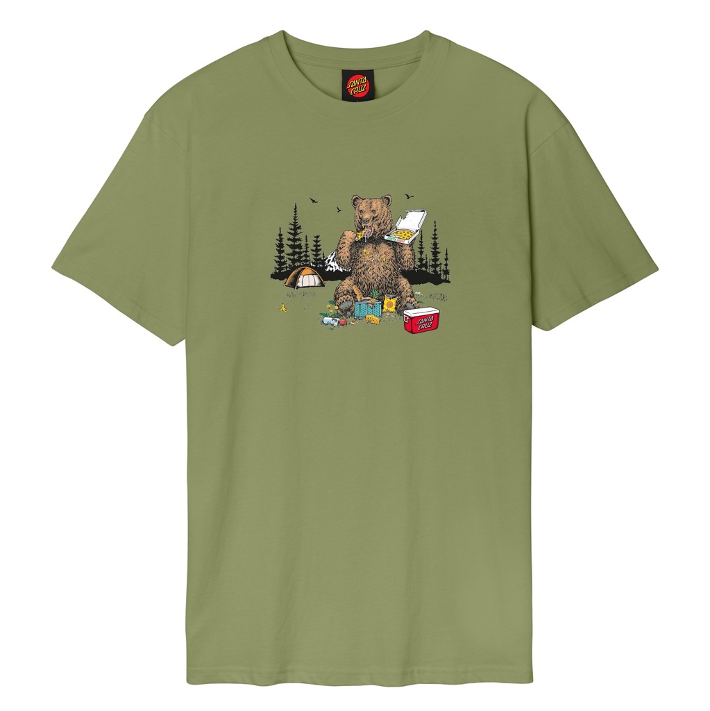 T-Shirt Braun Pizza Bear