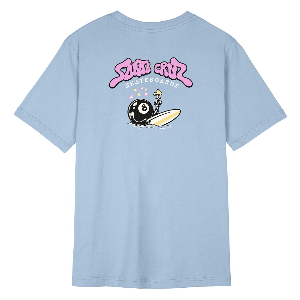 [SCA-WTE-2878] Womens T-Shirt Winkowski 8Baller Surf (6, Fresh Blue)