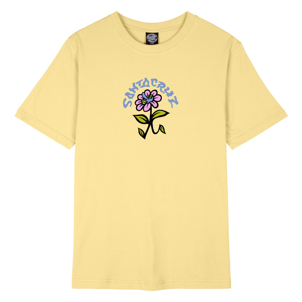 [SCA-WTE-2885] Womens T-Shirt Delfino Flower Front (BUTTER, 8)