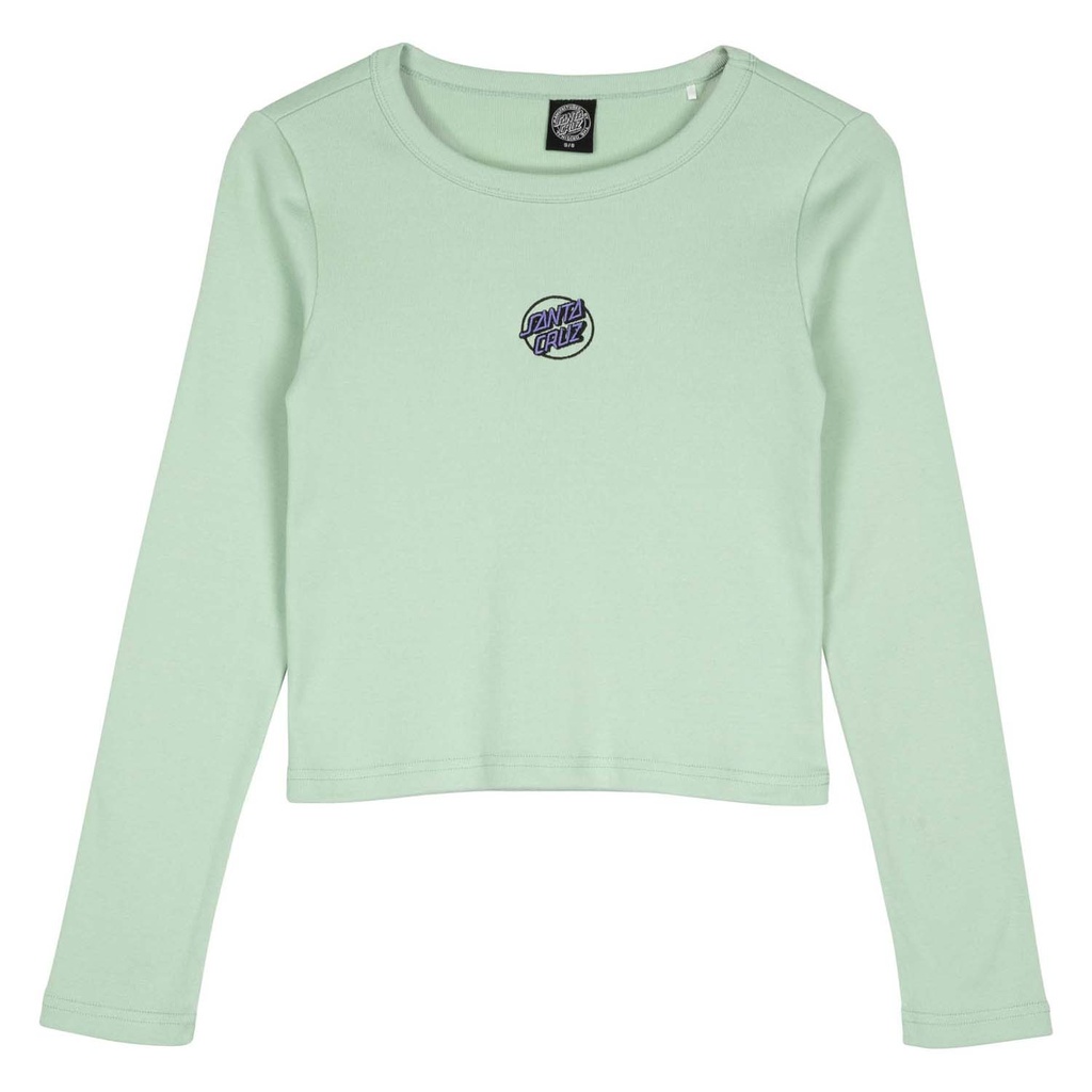 Womens T-Shirt L/S Partial Dot Emb