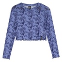 Womens L/S Top Delfino Flower Mesh Crop