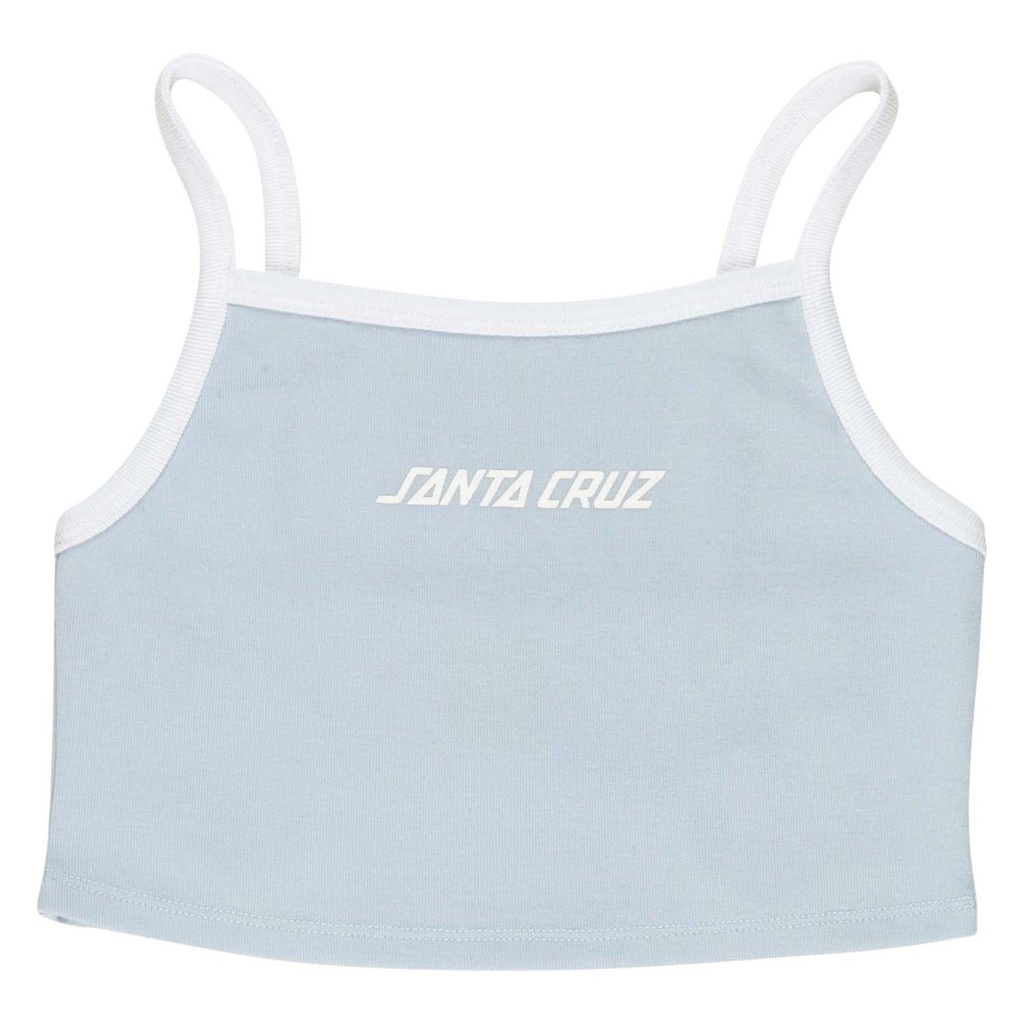 [SCA-WVE-0699] Womens Vest Strip Contrast (6, Fresh Blue/White)