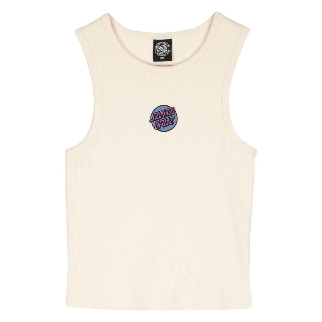 [SCA-WVE-0712] Womens Vest Other Dot Emb Tank (CHALK, 8)