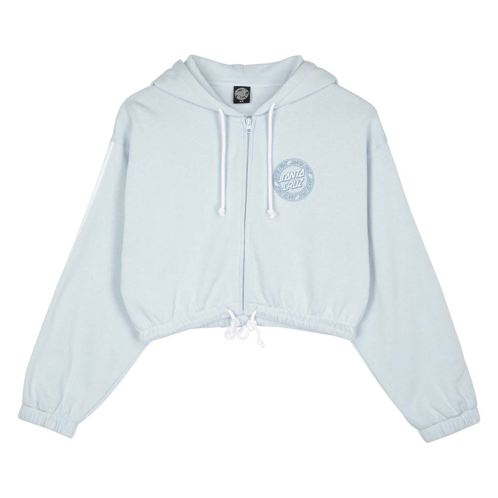 [SCA-WZH-0192] Womens Zip Hood Check Outline Ringed Dot (6)