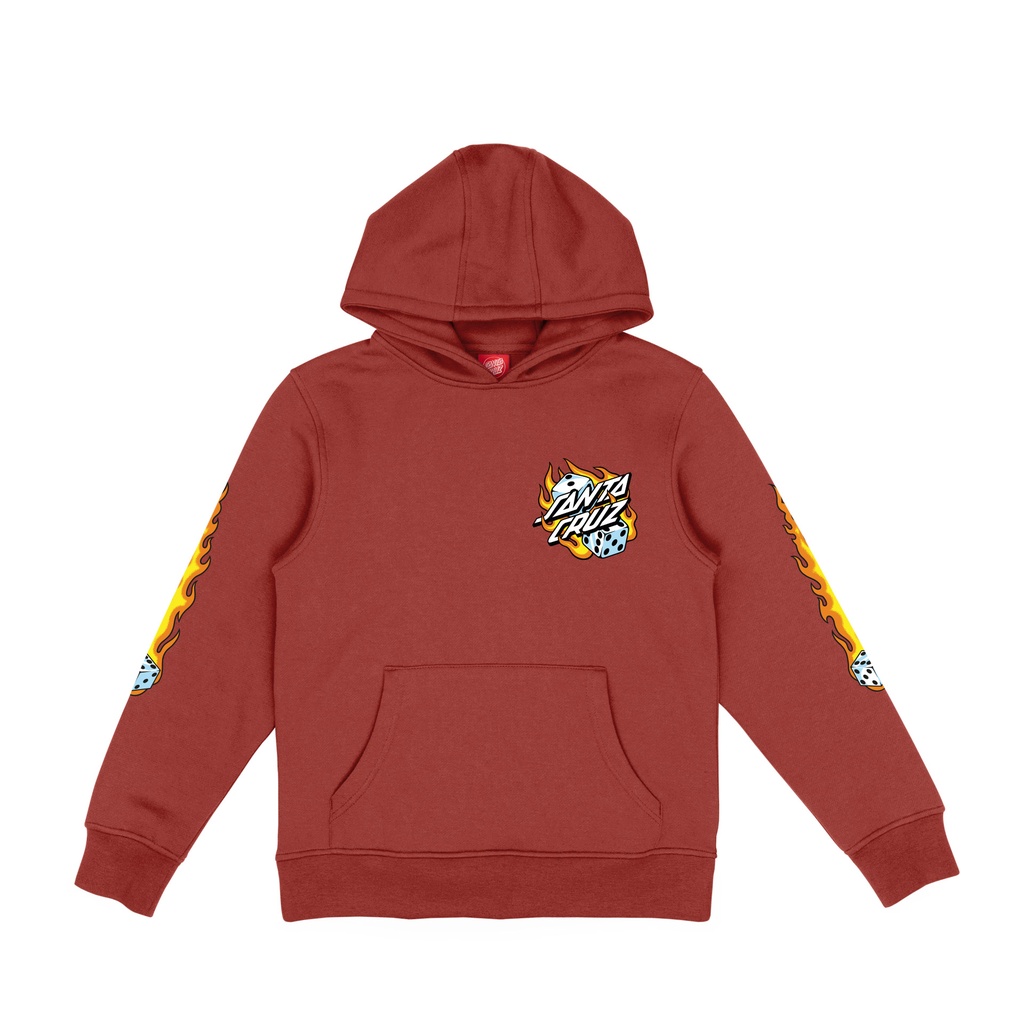 Youth Hood Flaming Dice Dot