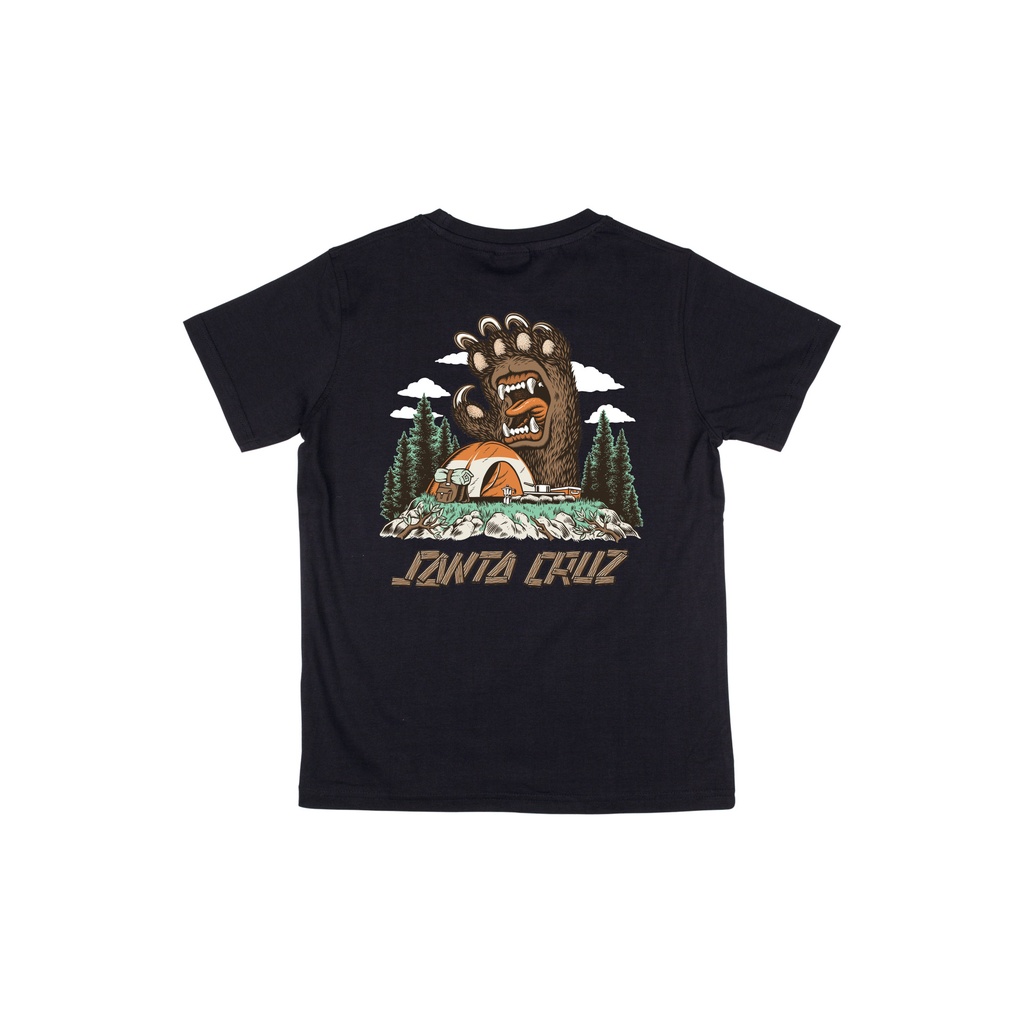 [SCA-YTE-1732] Youth T-Shirt Screaming Grizzly TShirt (10-12, Black 2)