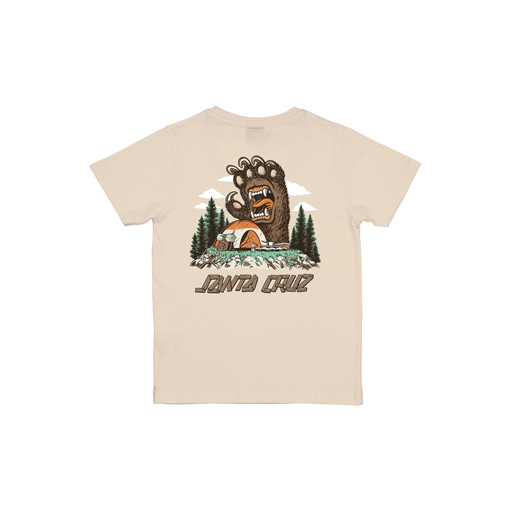 [SCA-YTE-1740] Youth T-Shirt Screaming Grizzly T-Shirt (10-12, CHALK)
