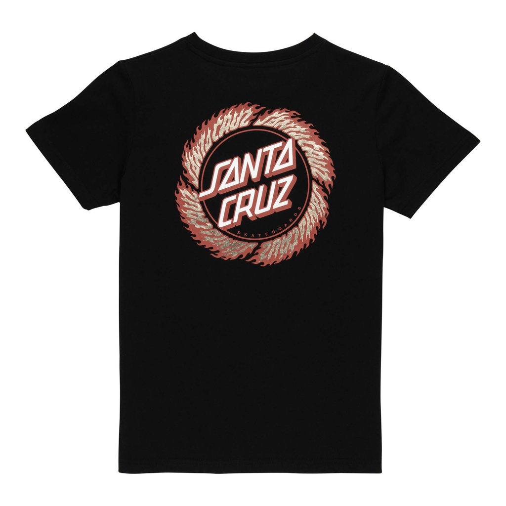 [SCA-YTE-1775] Youth T-Shirt Flame Ringed Dot (Black 2, 8-10)