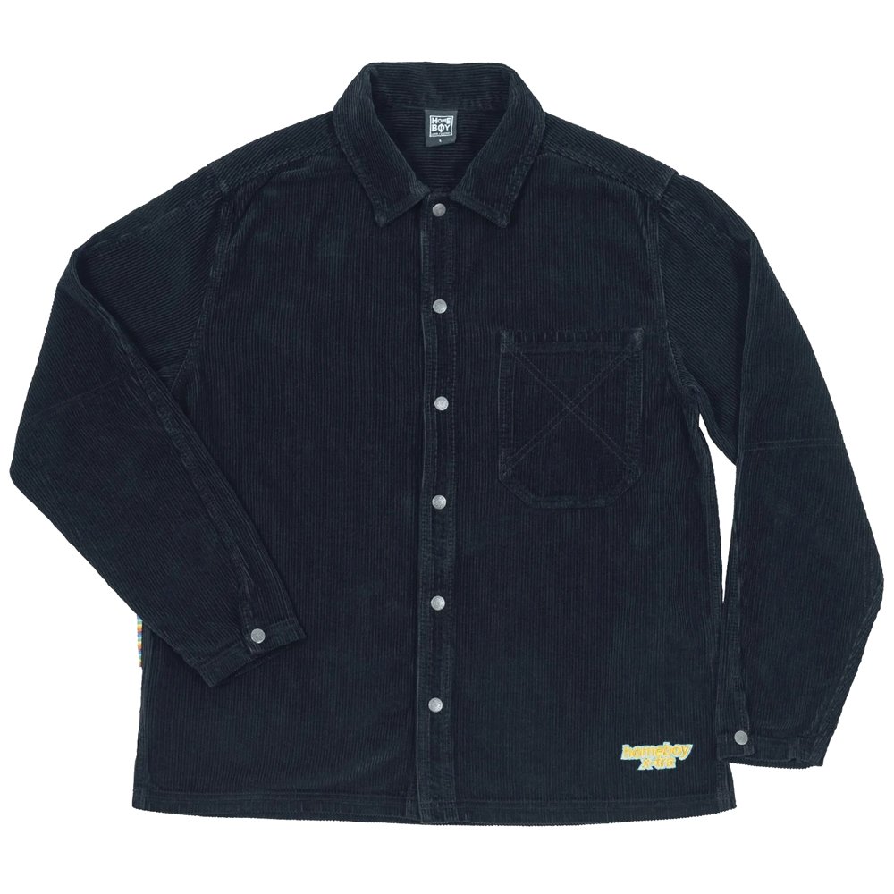 [01HY0720-10] Hybrid Cord Jacket Black