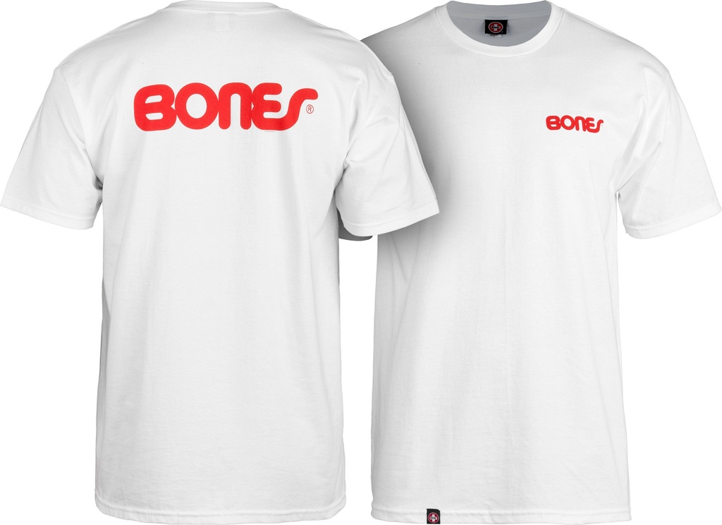 [CTMBBASWL] T-Shirt Bones Swiss Text (White, L)