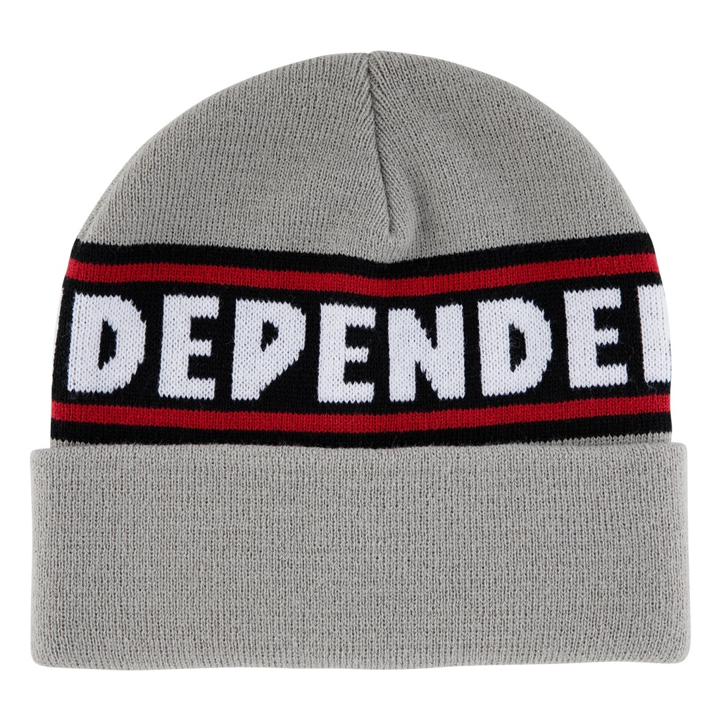 [44442214-156673] Bar Logo Beanie Long Shoreman Unisex Independent Hat (GREY)