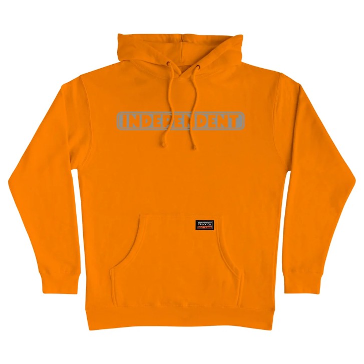 Bar Logo Reflective Pullover Hoodie Independent Mens Sweatshirt