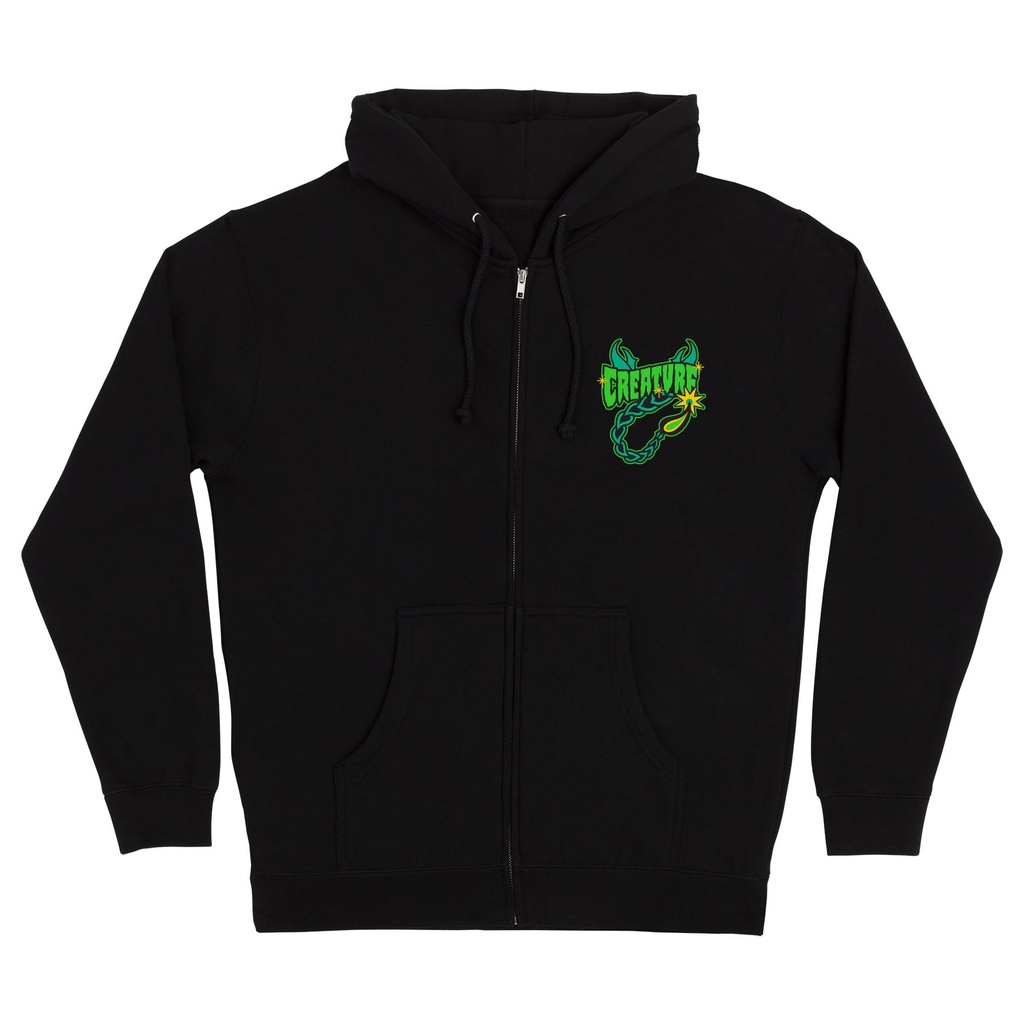 [44252751-157153] Deadly Sands Zip Hoodie Creature Mens Sweatshirt (S, BLACK)