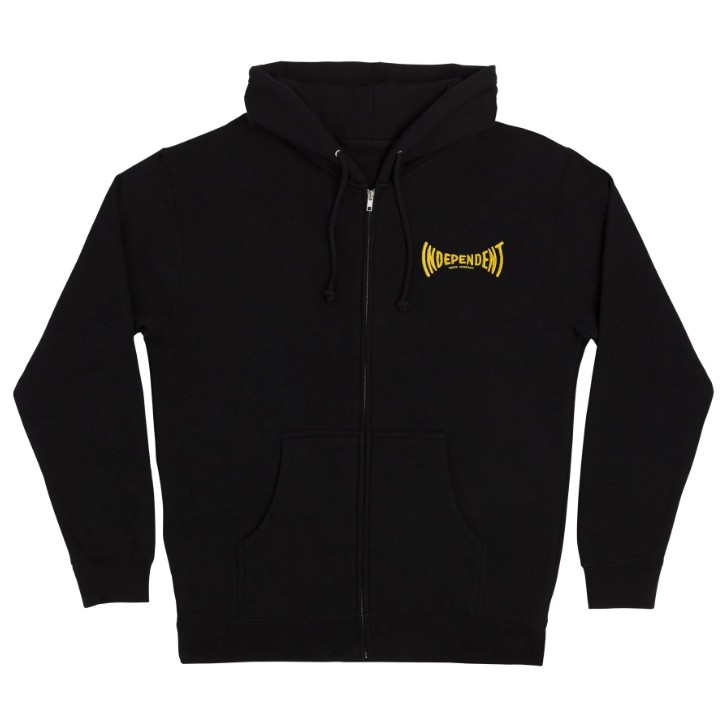 [44252732-156816] Manufactured Span Zip Hoodie Independent Mens Sweatshirt (S, BLACK)