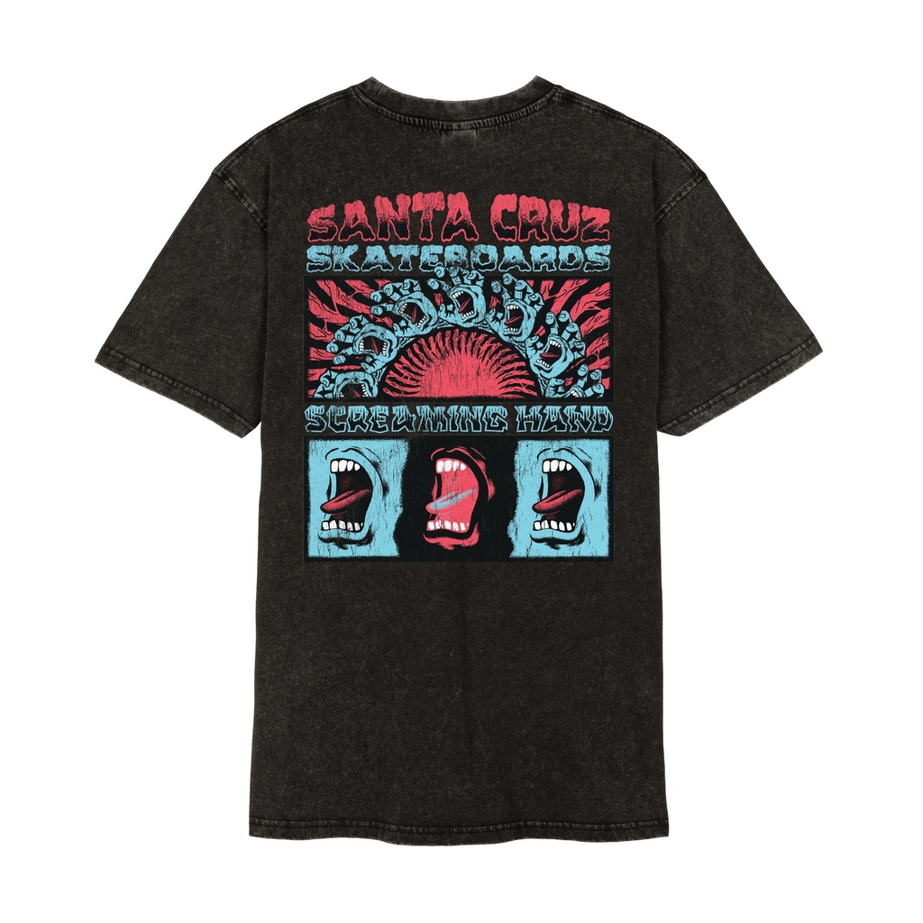[SCA-TEE-12989] T-Shirt VTG Screaming Connect (M, Black Acid Wash)