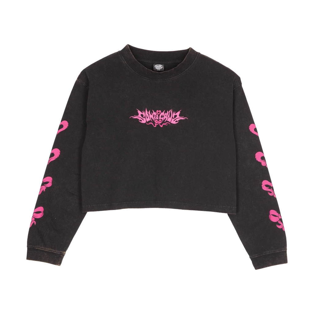 [SCA-WTL-1095] Womens L/S T-Shirt Evolve Strip LS T-Shirt (6, Black Wash)