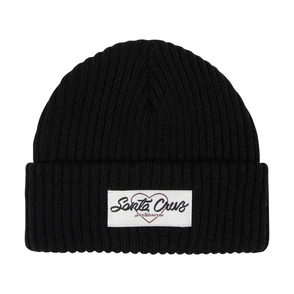 [SCA-WBE-0131] Womens Beanie Love Script (BLACK)