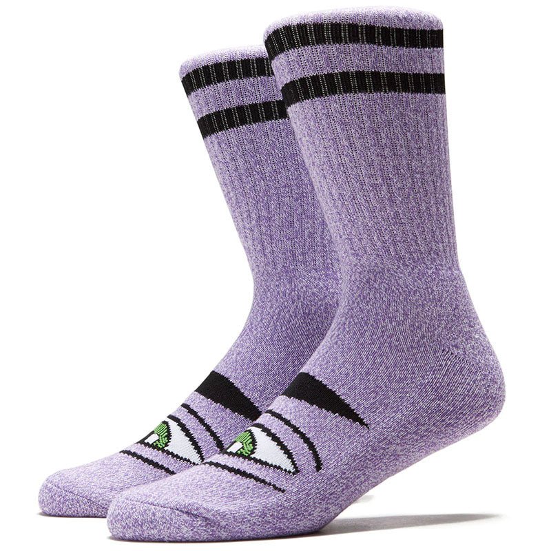 [SOCTM0011H] TM HEATHER SECT EYE SOCK PURPL