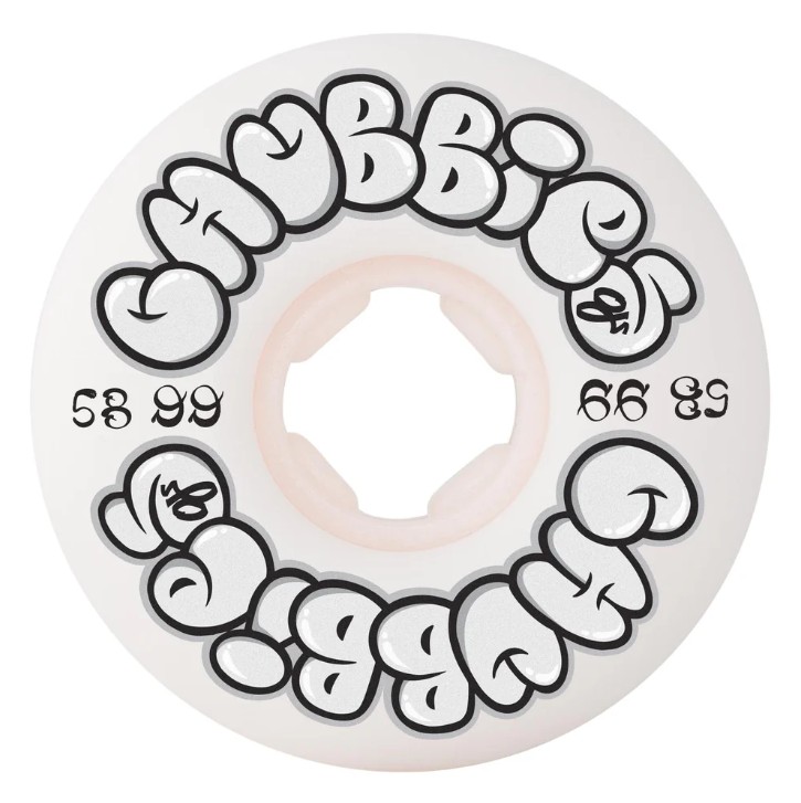 [22223411-159092] 58mm Throw Ups Chubbies White 99a