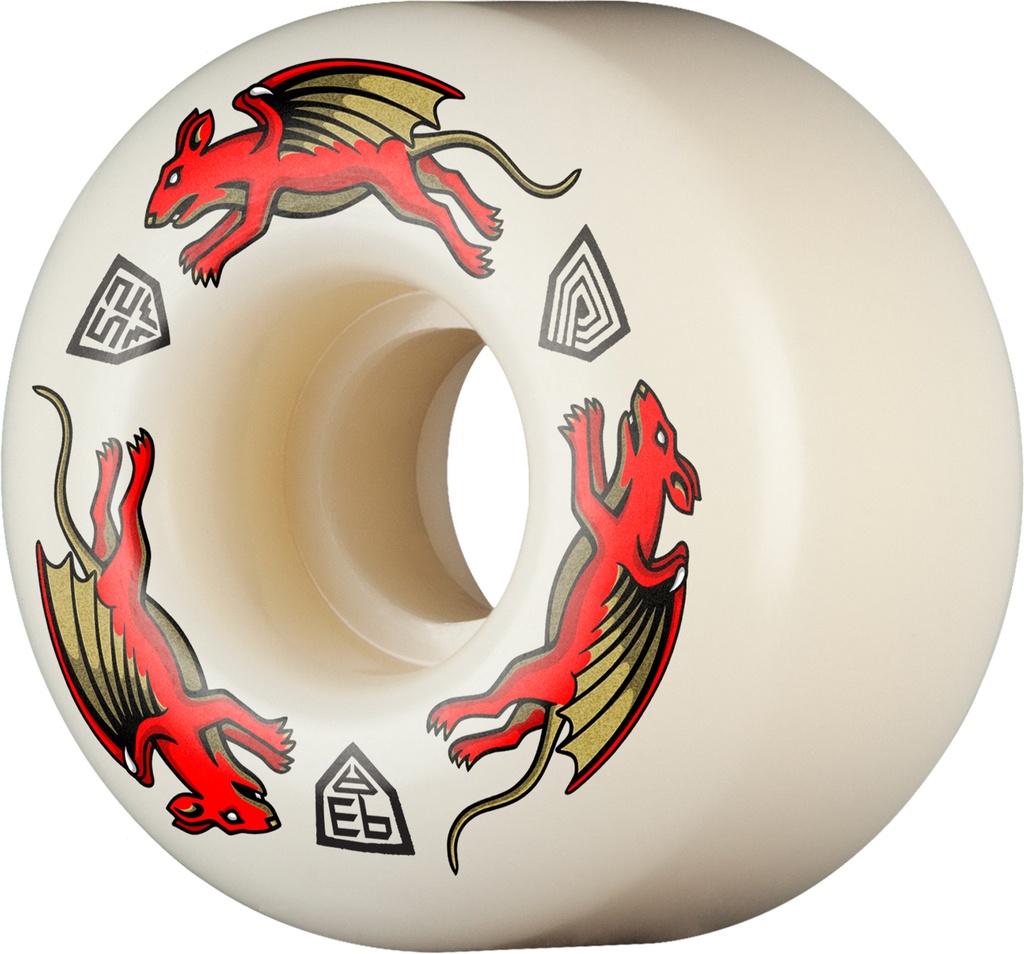 [WSBADFNRAV4R523493A4] Powell-Peralta™ Dragon Formula Red • Nano Rat • 52mm x 34mm • 93A • AV4 • Off White