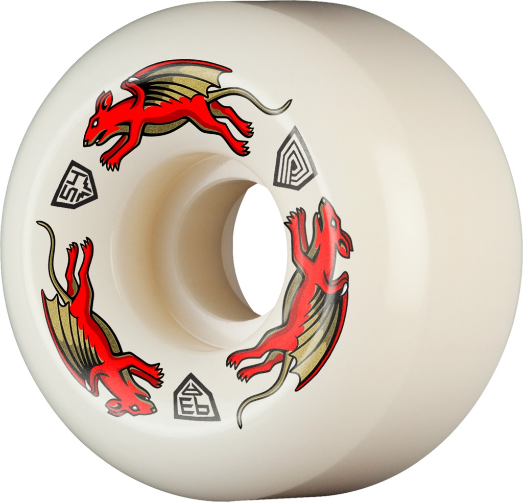 [WSBADFNRAV6R543493A4] Powell-Peralta™ Dragon Formula Red • Nano Rat • 54mm x 34mm • 93A • AV6 • Off White