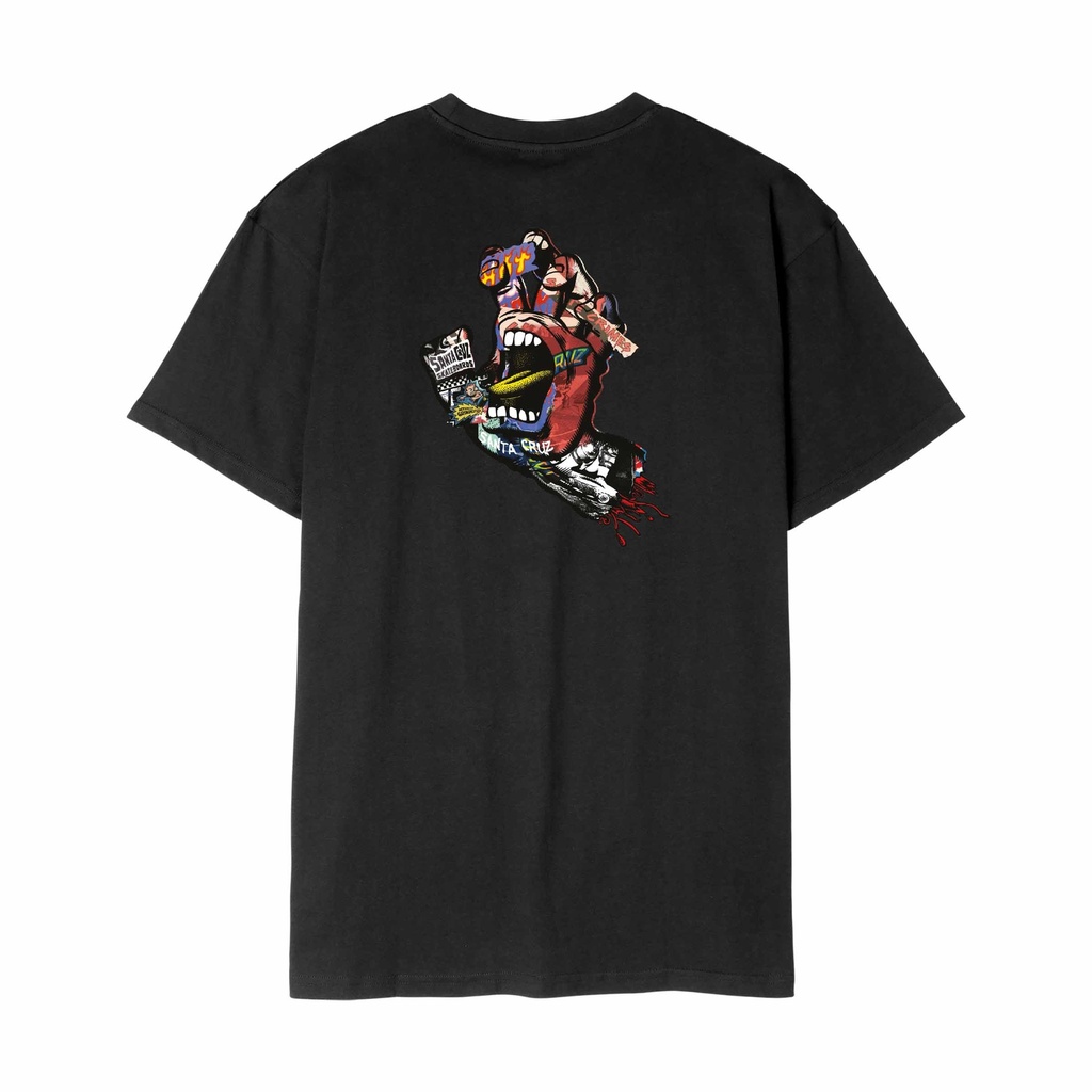 [SCA-TEE-13251] Collage Hand T-Shirt (Black, XS)