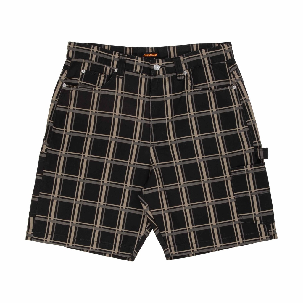 [SCA-SHR-5504] Carpenter Big Shorts (BLACK CHECK, 32)