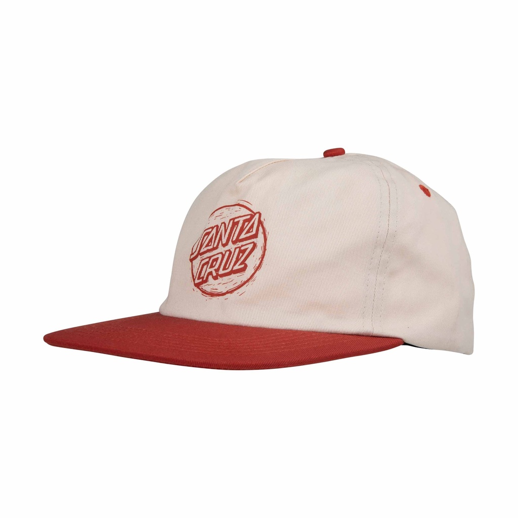 [SCA-CAP-9553] Stamped Opus Snapback (Off White/Ketchup)