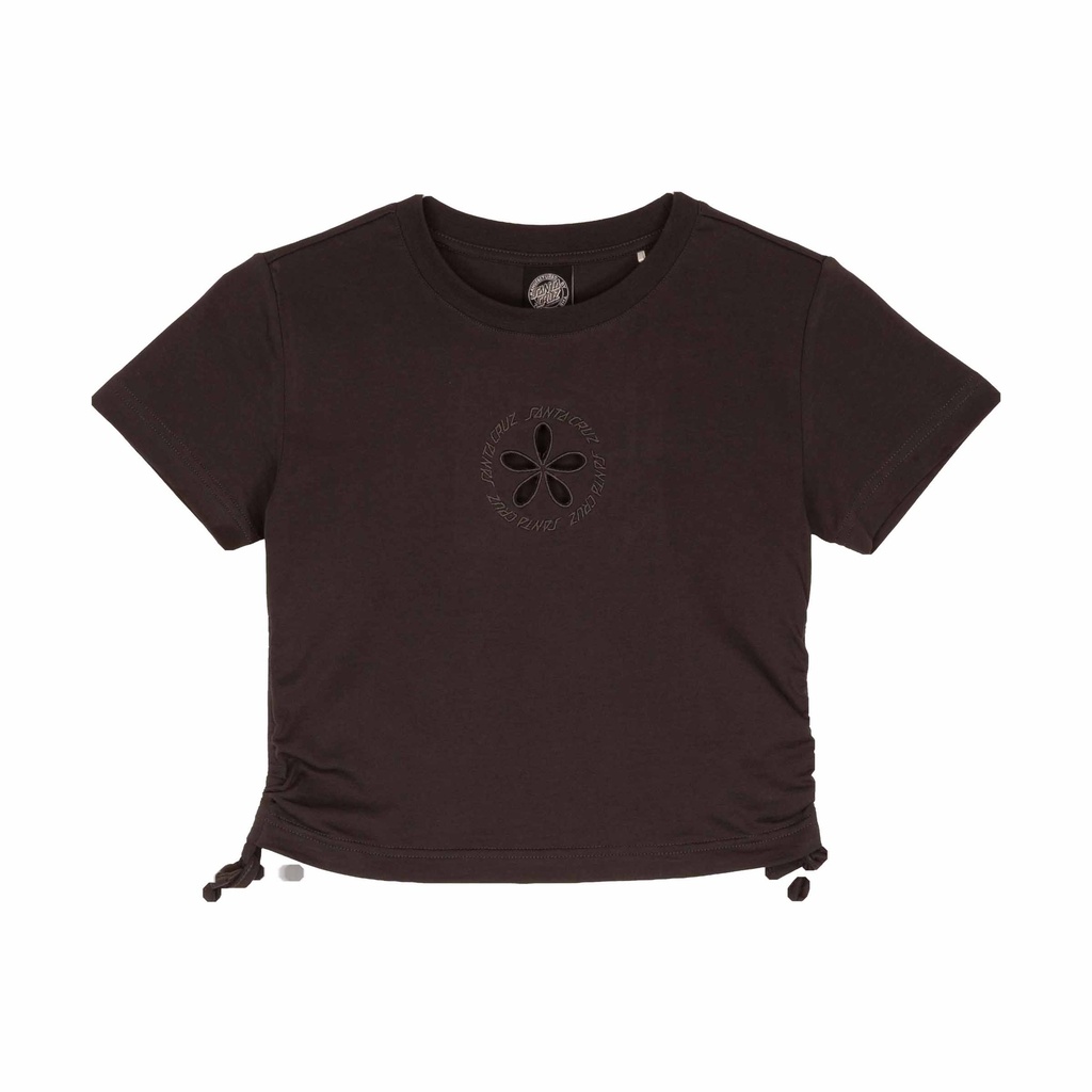 [SCA-WTE-3376] Ringed Flower Tie T-Shirt (Black Wash, 6)