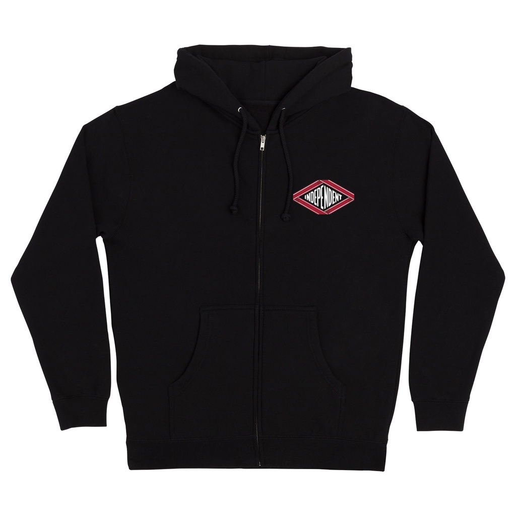 [44252821-160041] Scroll 2 Zip Hooded Heavyweight Sweatshirt (Black, M)
