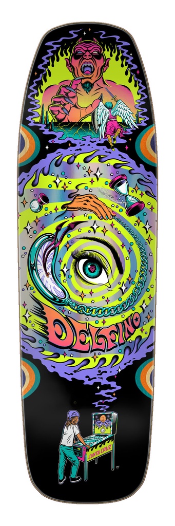[11117605-164948] Delfino Pinball Vision Pro Shaped 9.14in X 31.50in Santa Cruz Decks