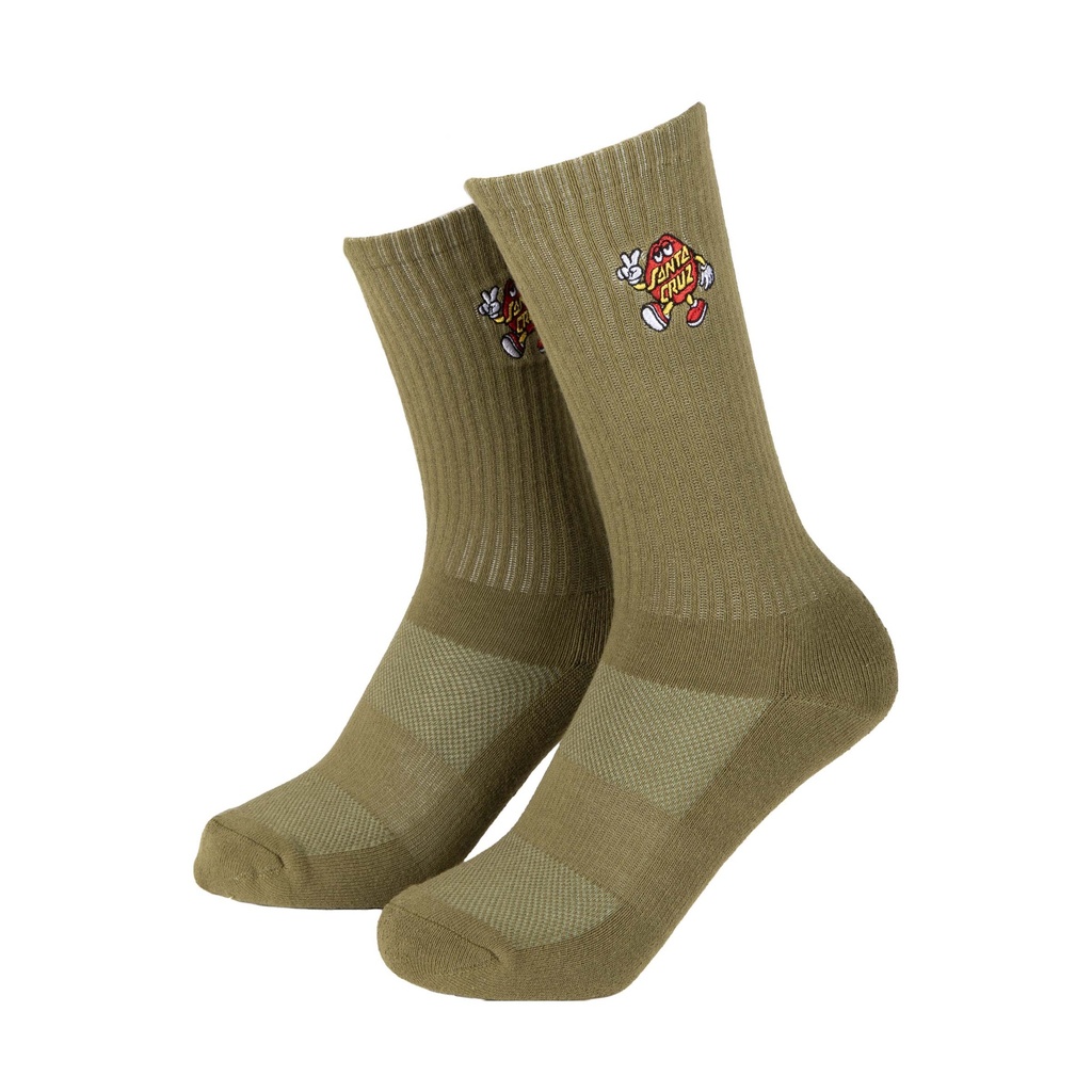 [SCA-SCK-0623] Dot Guy Sock (Deep Olive)