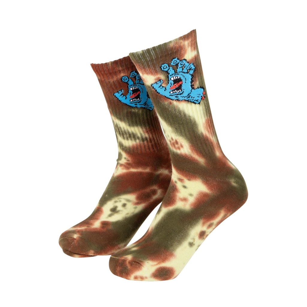 Screaming Hand Tie Dye Sock