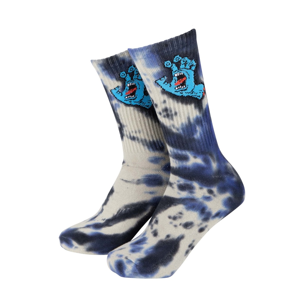 [SCA-SCK-0630] Screaming Hand Tie Dye Sock (Black)