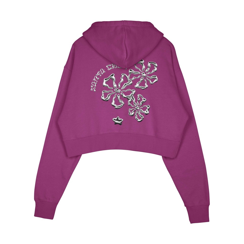 [SCA-WHD-1201] Chrome Flower Stack Hood (Berry, 8)