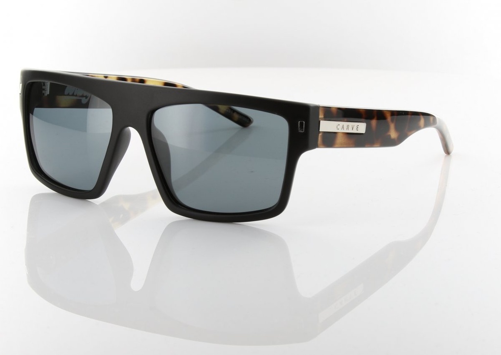 [11S02261000] SUNGLASSES WAVEY MATT BLACK/TORT POLARIZED
