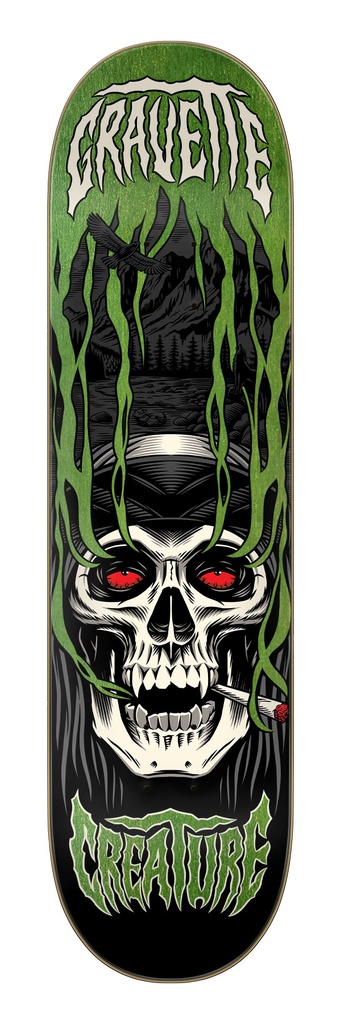 Gravette Hippie Skull Iv Pro 8.3in X 32.2in Creature Decks