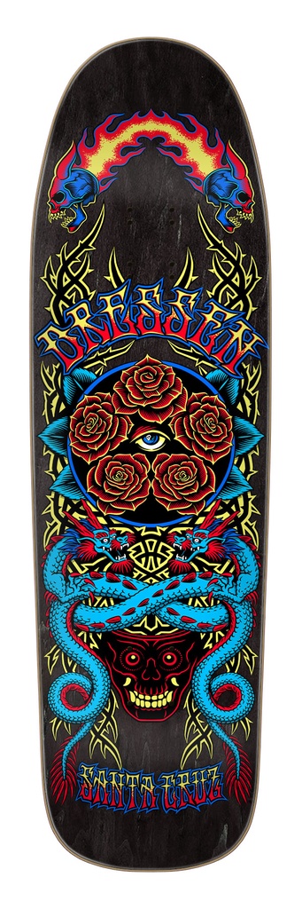 Dressen Rose Crew Five Pro Shaped 9.30in X 32.36in Santa Cruz Decks
