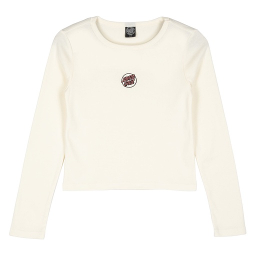 WOMEN TEE L/S PARTIAL DOT EMB