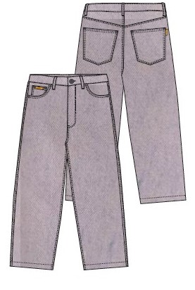 [SCA-WPT-1097] WOMEN PANT CLASSIC BAGGY JEANS