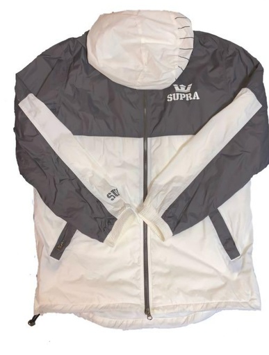 [1034421500S] JACKET DASH TRACK WHITE/GREY